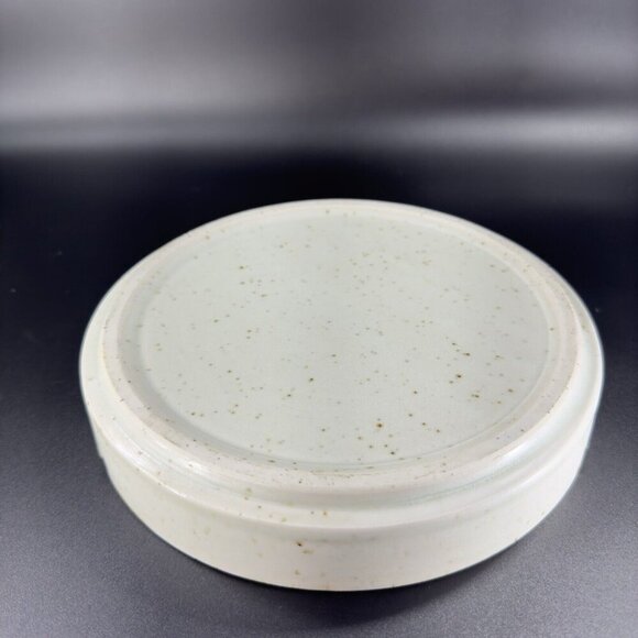 Vintage Japanese Pottery Round Speckled Ashtray Dish Bowl Abstract Flowers Vtg - Picture 13 of 15